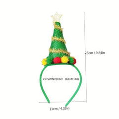 Christmas Headband Ornaments Hat Hairpin Letter Headband