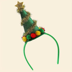 Christmas Headband Ornaments Hat Hairpin Letter Headband