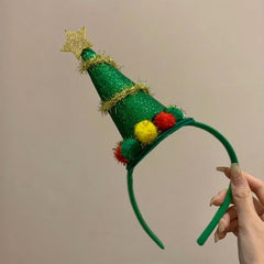 Christmas Headband Ornaments Hat Hairpin Letter Headband