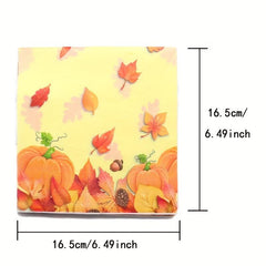Autumn Leaves Party Napkins - Fall Theme Tableware Set - Serves 20