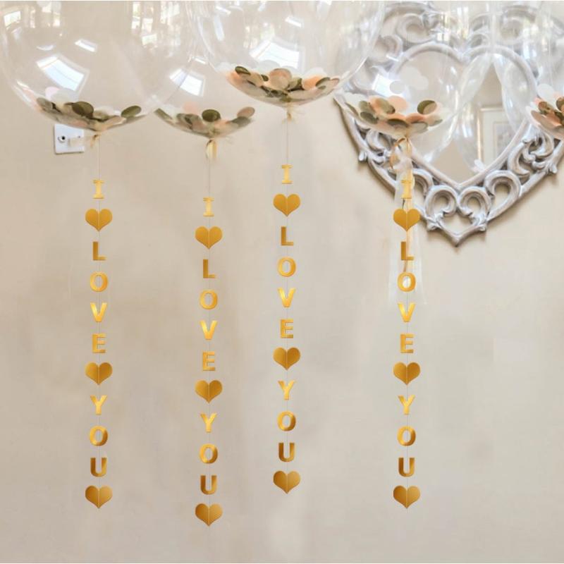 1pc I LOVE YOU Balloon Pendant Wedding Anniversary Party Balloons
