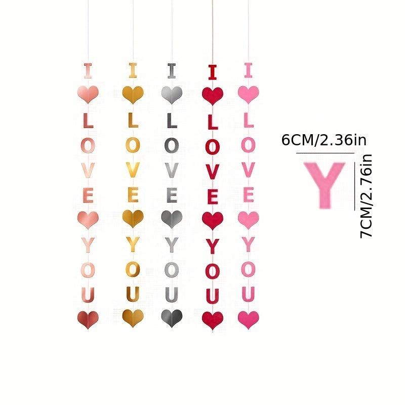 1pc I LOVE YOU Balloon Pendant Wedding Anniversary Party Balloons