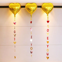 1pc I LOVE YOU Balloon Pendant Wedding Anniversary Party Balloons