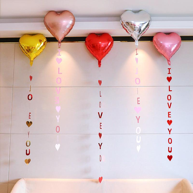 1pc I LOVE YOU Balloon Pendant Wedding Anniversary Party Balloons