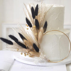 Dried Flowers Cake Topper Pampas Grass Dessert Table Decor