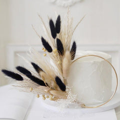 Dried Flowers Cake Topper Pampas Grass Dessert Table Decor