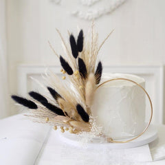 Dried Flowers Cake Topper Pampas Grass Dessert Table Decor