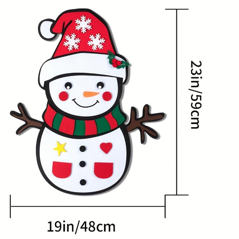 Felt Snowman Play Set Christmas Decor Arts And Crafts