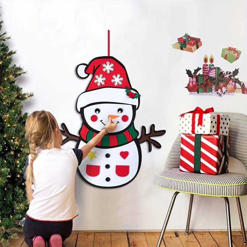 Felt Snowman Play Set Christmas Decor Arts And Crafts