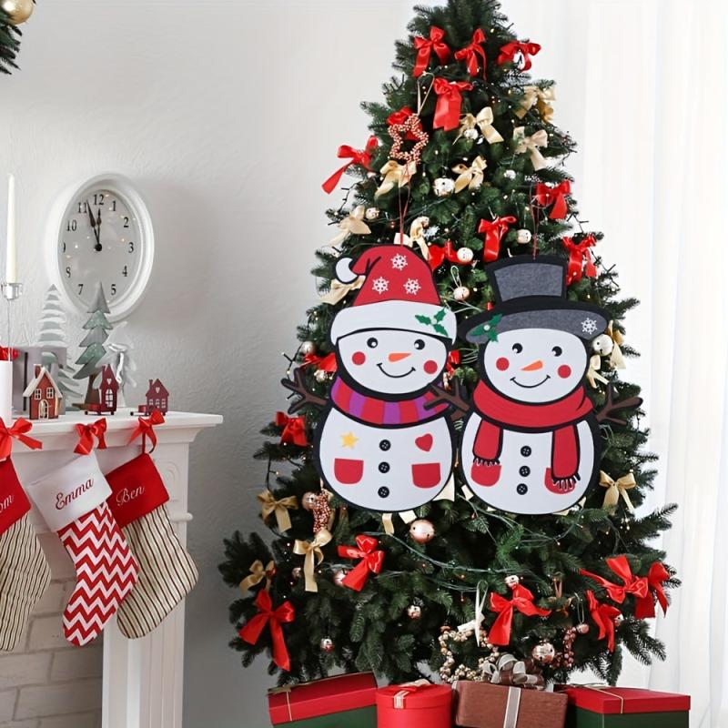 Felt Snowman Play Set Christmas Decor Arts And Crafts