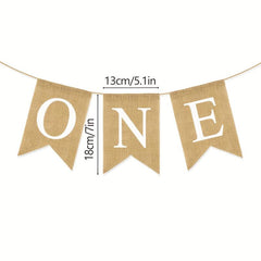 1st Birthday Pull Flag Decoration Set - Pack of 10 Swallowtail Flags