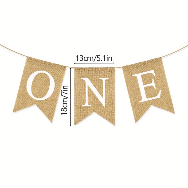 1st Birthday Pull Flag Decoration Set - Pack of 10 Swallowtail Flags