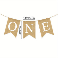 1st Birthday Pull Flag Decoration Set - Pack of 10 Swallowtail Flags