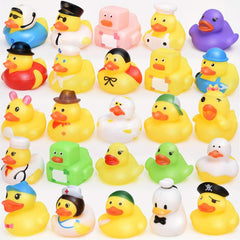 25pcs Rubber Duck Bath Toys For Toddlers Assorted Soft Baby Pool Toys