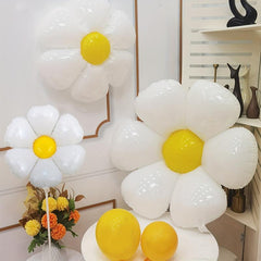 3pcs Daisy Balloons Birthday Wedding Decoration Photo Props Flower Foil Balloons