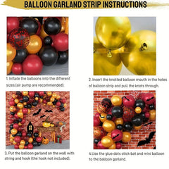 Halloween Balloons Garland Kit Orange Apricot Pumpkin Foil Balloons