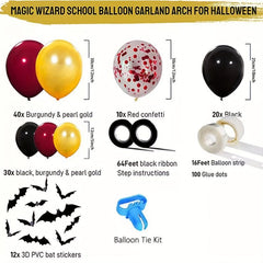 Halloween Balloons Garland Kit Orange Apricot Pumpkin Foil Balloons
