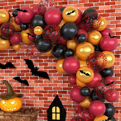 Halloween Balloons Garland Kit Orange Apricot Pumpkin Foil Balloons