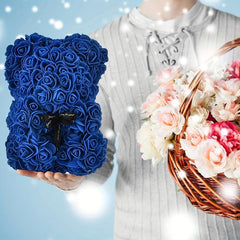 Artificial Rose Flower Bear Wedding Anniversary Boyfriend Gift