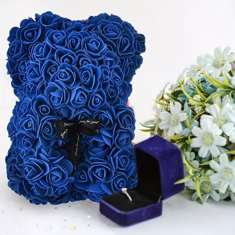 Artificial Rose Flower Bear Wedding Anniversary Boyfriend Gift