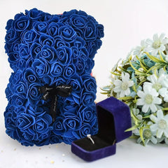 Artificial Rose Flower Bear Wedding Anniversary Boyfriend Gift