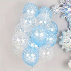 20pcs Christmas Snowflake Latex Balloons 12 inch Christmas Balloon Party Banquet