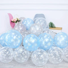20pcs Christmas Snowflake Latex Balloons 12 inch Christmas Balloon Party Banquet