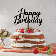 Happy Birthday Cake Topper Acrylic & Wooden Cake Topper 1 3mm Thickness