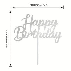 Happy Birthday Cake Topper Acrylic & Wooden Cake Topper 1 3mm Thickness