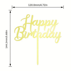 Happy Birthday Cake Topper Acrylic & Wooden Cake Topper 1 3mm Thickness
