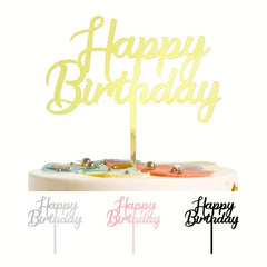 Happy Birthday Cake Topper Acrylic & Wooden Cake Topper 1 3mm Thickness