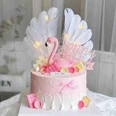 Summer Flamingo Cake Decor - Fun for Parties & Desserts