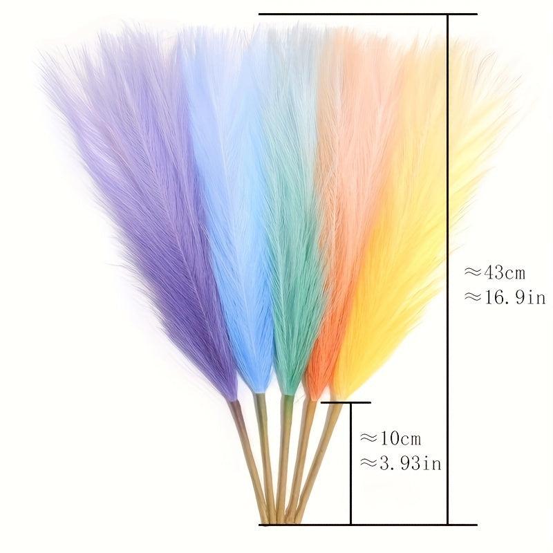 3pcs Short Simulation Reed Decoration - Home Holiday Room Decor