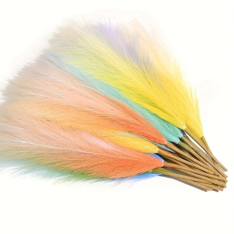 3pcs Short Simulation Reed Decoration - Home Holiday Room Decor