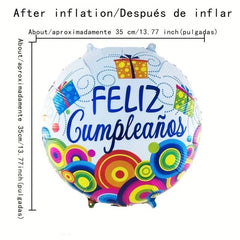 Spanish Happy Birthday Aluminum Balloon for Party Decorations