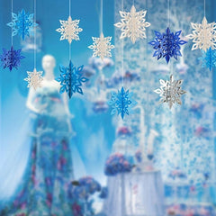 6pcs Winter Snowflake String Decoration Party Decor