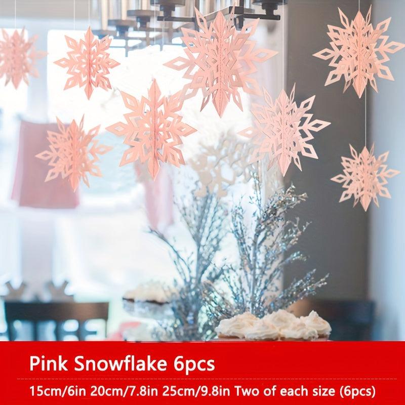 6pcs Winter Snowflake String Decoration Party Decor
