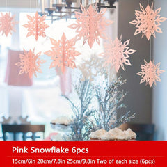 6pcs Winter Snowflake String Decoration Party Decor