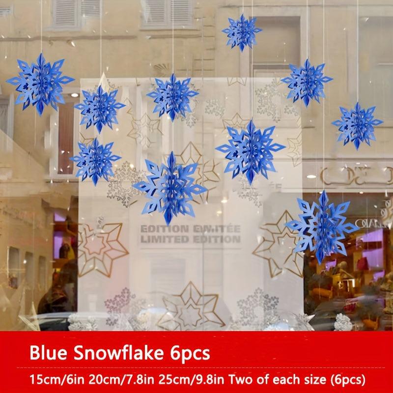 6pcs Winter Snowflake String Decoration Party Decor