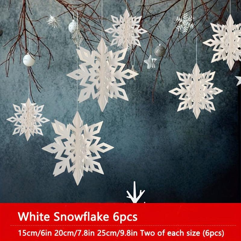 6pcs Winter Snowflake String Decoration Party Decor