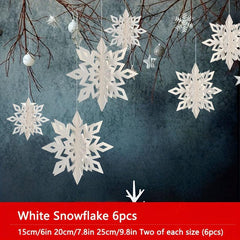 6pcs Winter Snowflake String Decoration Party Decor