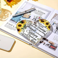 Acrylic Heart Sunflower Decoration Gift for Friendship
