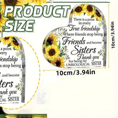 Acrylic Heart Sunflower Decoration Gift for Friendship