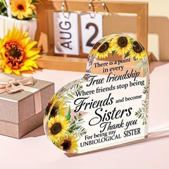 Acrylic Heart Sunflower Decoration Gift for Friendship