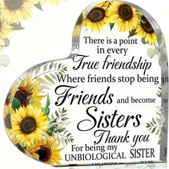 Acrylic Heart Sunflower Decoration Gift for Friendship