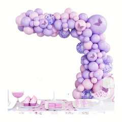 Pink & Purple Wedding Birthday Party Balloon Garland Arch Decoration