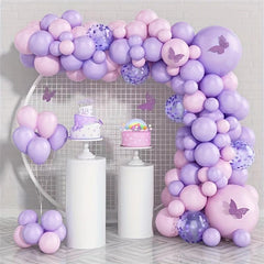 Pink & Purple Wedding Birthday Party Balloon Garland Arch Decoration
