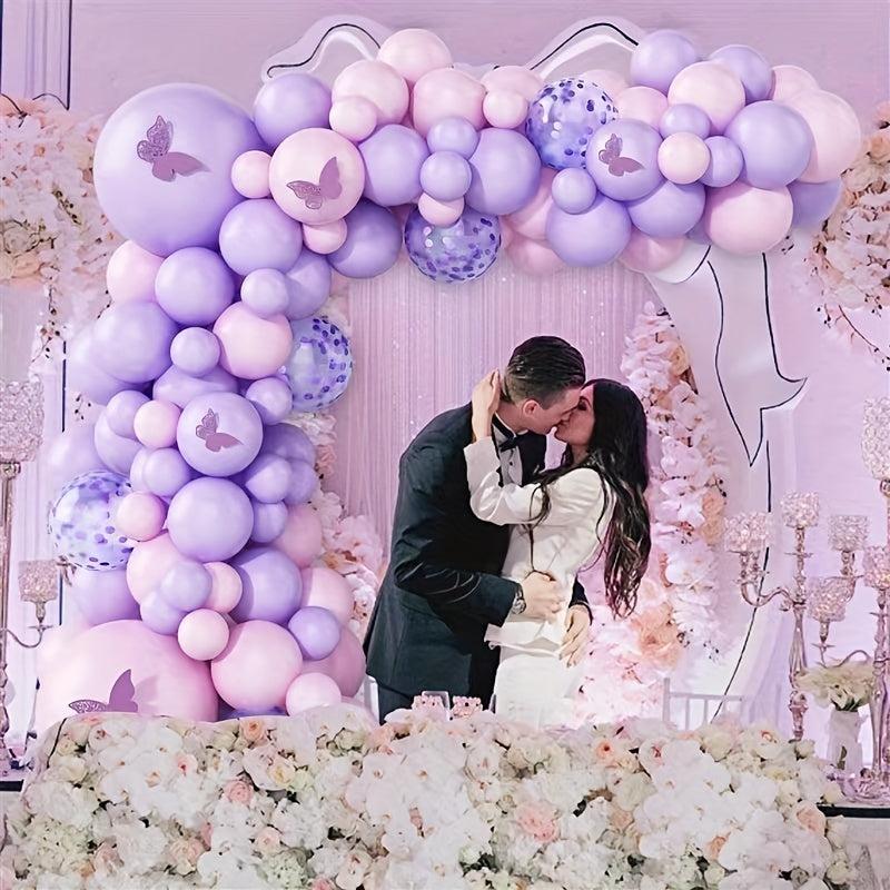 Pink & Purple Wedding Birthday Party Balloon Garland Arch Decoration