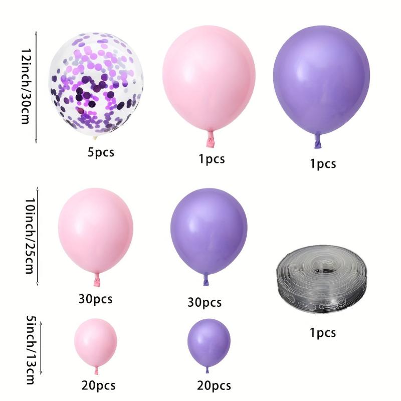 Pink & Purple Wedding Birthday Party Balloon Garland Arch Decoration
