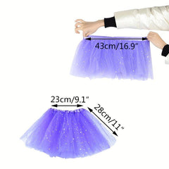 LED Glowing Light Flower Princess Tutu Skirts for Girls